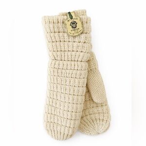 Vintage Max Mayers Co Cream Knit Mittens NOS w/ Tag | Waffle Knit “Kate Mitten”
